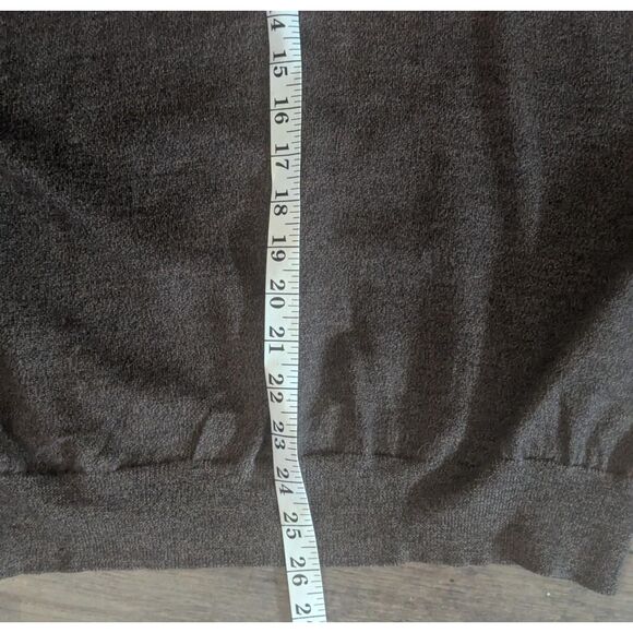 BELMONDI Extrafine Merino Wool Mock Neck Sweater M/L Brown Made in Italy Luxury - Picture 6 of 7
